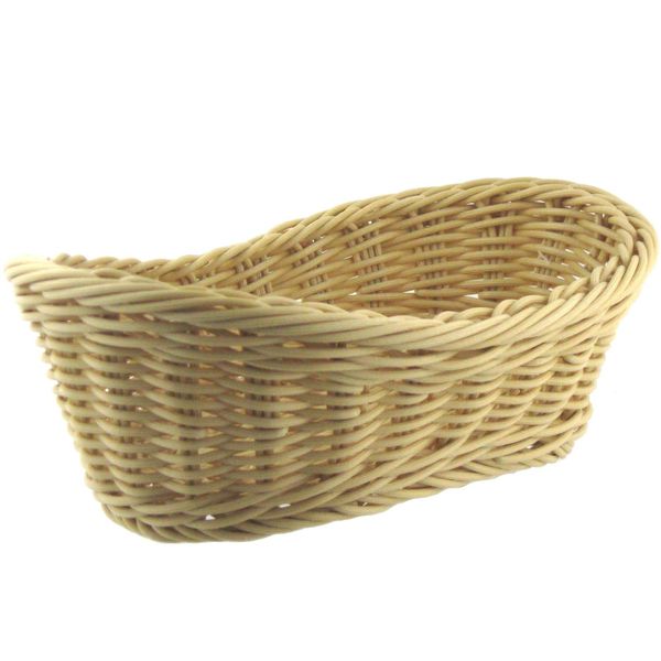 Nagao 01022525 Basket Washable Fruit Basket Boat Shape Ivory 9.8 inches (25 cm)