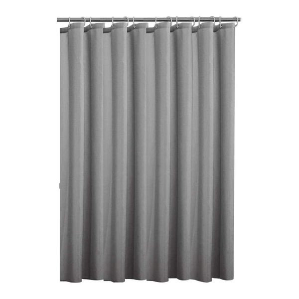 AooYo Shower Curtain, 90 x 180 cm, Gray Checkered Bath Curtain, Waterproof, Mildew Resistant, Solid Color, Bathroom Curtain, Northern Europe, Unit Bath, Thick, Easy to Install, Room Dividers, Bath