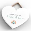 Global Designs Create Your Rainbow Postivity Themed Colourful Hanging Plaque