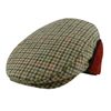 MIX BROWN Flat Cap (Green Plaid+Earflap, 55cm(6 7/8))
