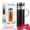 Cold brew coffee maker Kettle hot tea brewer infuser stainless filter large 44oz