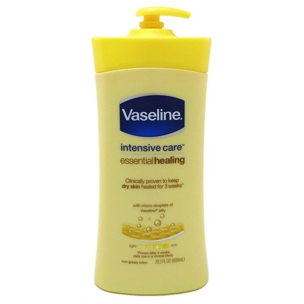 Vaseline Intensive Care Essential Healing Body Lotion, 20.3 Oz, Pump Bottle