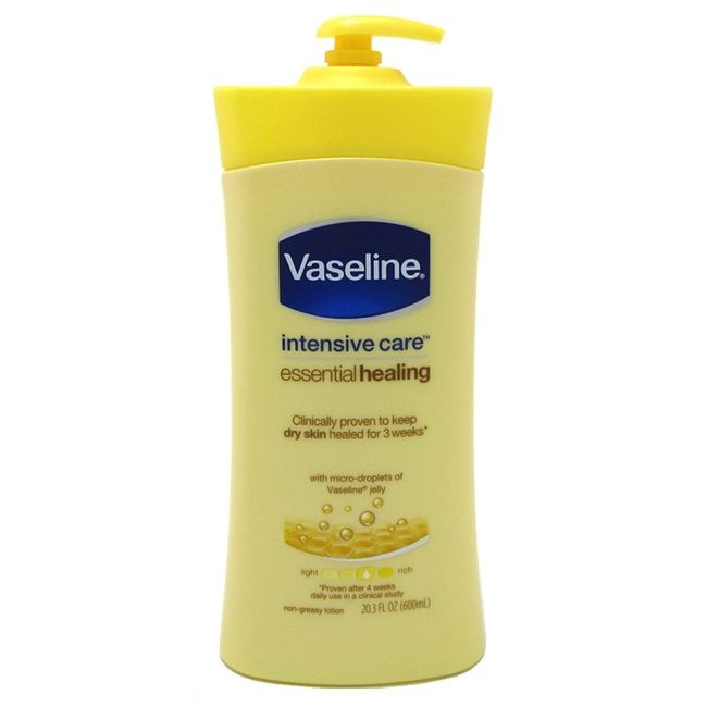 Vaseline Intensive Care Essential Healing Body Lotion, 20.3 Oz, Pump Bottle