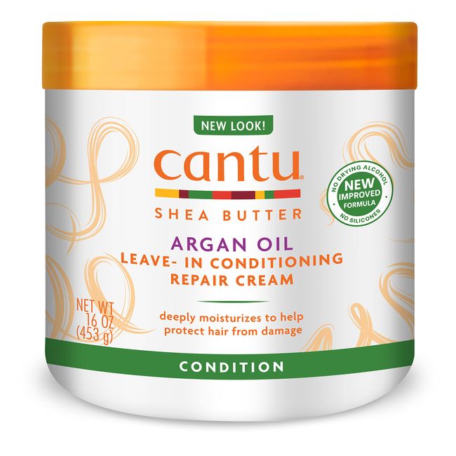 Cantu Leave-In Conditioning Repair Cream with Argan Oil, 16 oz (Packaging May Vary)