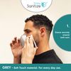 Simply Sanitize Reusable Light Grey Fabric Face Mask NM003