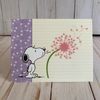 Snoopy Note Card Blowing Dandelion Make A Wish Peanuts Keep In Touch Blank New