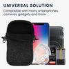 kwmobile Smartphone Shoulder Medium - 5.5" - Neoprene Smartphone Neck Protective Case Gray/White