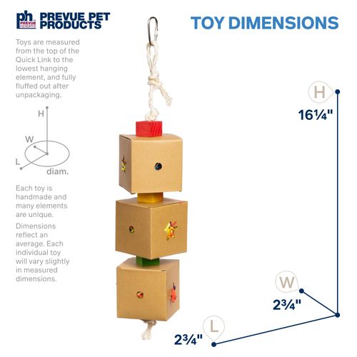 Prevue Pet Products 3-Box Stuff & Hide - Playfuls Forage & Engage Bird Toy 60246