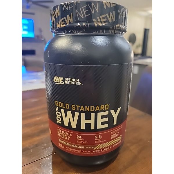 Optimum Nutrition, Gold Standard, 100% Whey, Chocolate Hazelnut, 2 lb Exp 02/26