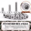 Tanstic 376Pcs M6 M8 M10 Hex Socket Head Cap Machine Screws Flat Head Socket Cap Screws Button Head Socket Cap Screws for Industrial Machinery