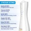 HealthSmart Compact Cordless Water Flosser, Rechargeable Type-C USB, Removes Food Particles, 4 Cleaning Nozzles, 6 Pulsating Modes, 250ml Water Tank, FSA & HSA Eligible, Promotes Healthy Gums