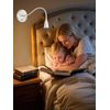 - LED Wall Lamp, Bedside Reading Light, Dimmable 3 Modes, Eye-Caring, Wall Sconc