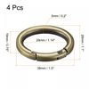 sourcing map Spring Oval Ring, 4Pcs 2.36 Inch Round Spring Snap Clip Trigger Spring Keyring Buckle for Bags Purses Keychain, Bronze