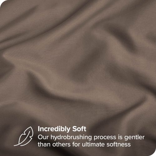 Bare Home Microfiber Pillow Cases - King Size Set of 2 - Cooling Pillowcases - Double Brushed - Taupe Pillowcases 2 Pack - Easy Care (King Pillowcase Set of 2, Taupe)