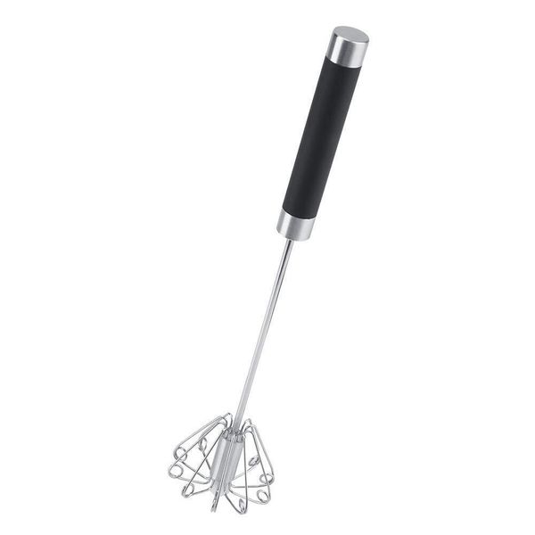 Manual Whisk Rotating Whisk, Stainless Steel Whisk Egg Beater Semi automatic ...