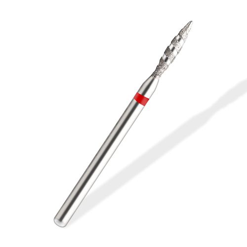 BNG Cuticle Drill Bit for Nails Electric Nail Drill File Professional 3/32" Flame Flame Diamond Carbide Cuticle Cleaning Efile Bits Nail Art Replacement Burr Manicure File Tool, 2PCS (Style-F)
