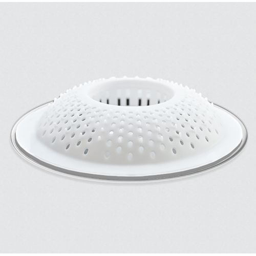 Hairstopper HS3-AMZ Evriholder Plastic Bathtub Drain Protector for Bathtubs & Showers, Pack of 3, White