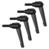 sourcing map 4Pcs M6 x 20mm Adjustable Knobs Handle Male Thread Push Button Ratchet Quick Release Locking Rotating Bolt for Lathe Machinery, Black