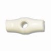 Hemline Plastic Toggles White 12mm - per Pack of 3