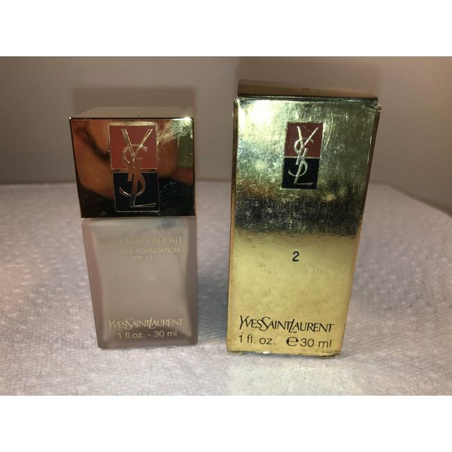 YSL TEINT MAT PARFAIT OIL- FREE FOUNDATION #2-  1 OZ- NEW UNSEALED (Z4)