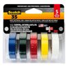 Multicolor Vinyl Electrical Tape for Cable Repair Insulation 600V Durable Adh...