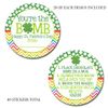 You're The Bomb Shamrock Themed Happy St. Patrick's Day Hot Cocoa Bomb Sticker Labels, Total of 40 2" Circle Stickers (20 sets of 2) by AmandaCreation