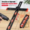 2-in-1 Drilling Positioning Ruler,Cabinet Hardware Jig (Black, 15inch)