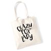 Crazy fox lady tote bag