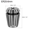 sourcing map ER25 6mm Spring Collet Chuck for CNC Engraving Machine Lathe Milling Tool