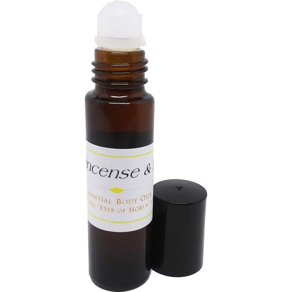 TCEShop Frankincense & Myrrh Scented Body Oil Fragrance [Roll-On - Brown - 1/3 oz.] - ID#5056