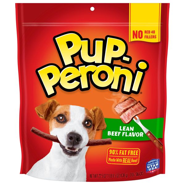 Pup-Peroni Lean Beef Flavor Dog Treats, Made with Real Beef, 22.5 Ounce Bag