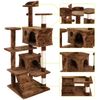  53" Brown Sturdy Cat Tree Tower Activity Center Playing House Condo For Rest