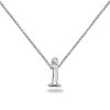 I Letter Initial Alphabet Name Personalized 925 Silver Necklace, 15” + Extender