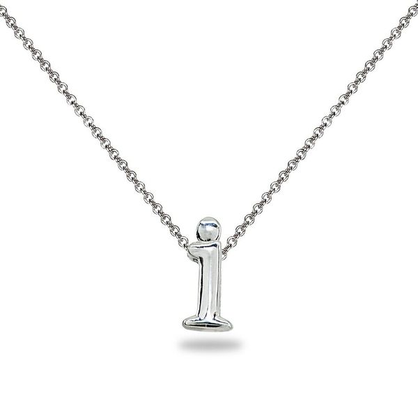 I Letter Initial Alphabet Name Personalized 925 Silver Necklace, 15” + Extender