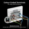 BG Electrical Cooker Control Switch Unit with LED Power Indicator, Single Plate, Double Pole, Screwless, Evolve, Pearlescent White, 45A, PCDCL74W