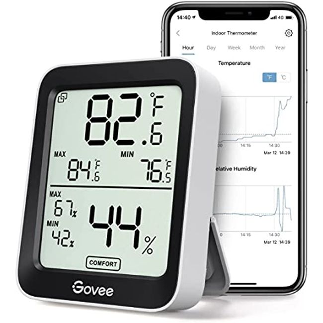 Bluetooth Smart Temperature Humidity Sensor LCD Indoor Hygrometer  Thermometer