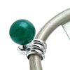 Green Old Skool Round Metal Flake Custom Adjustable Suicide Brody Steering Knob