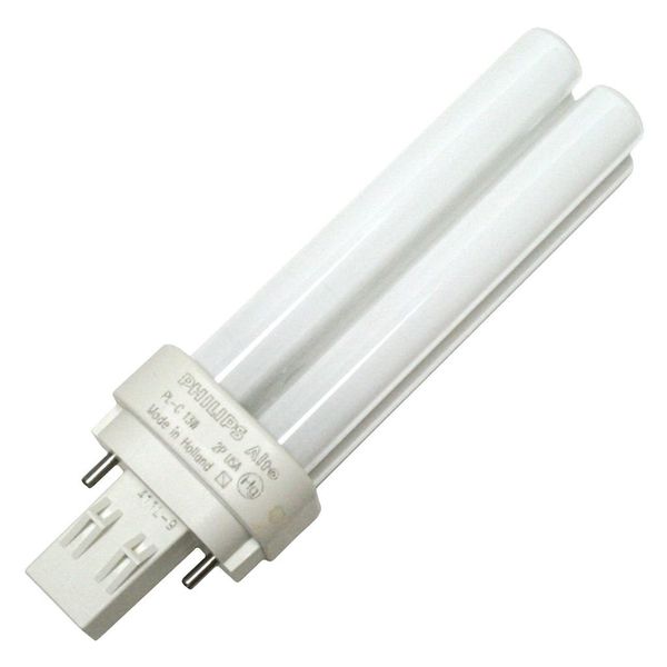 PHILIPS Lighting 383133 PL-C Linear Compact Fluorescent Lamp 12.7 Watt 2-Pin GX23-2 Base 800 Lumens 82 CRI 4100K Cool White Alto