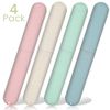 4 Pack Travel Toothbrush Case, NEXCURIO Portable Breathable Toothbrush Holder for Travel/Camping/School/Home