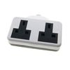 Ex-Pro 2 Gang High Impact Trailing Extension Socket, without Plug and Cable, 13A, White - 2 Pack