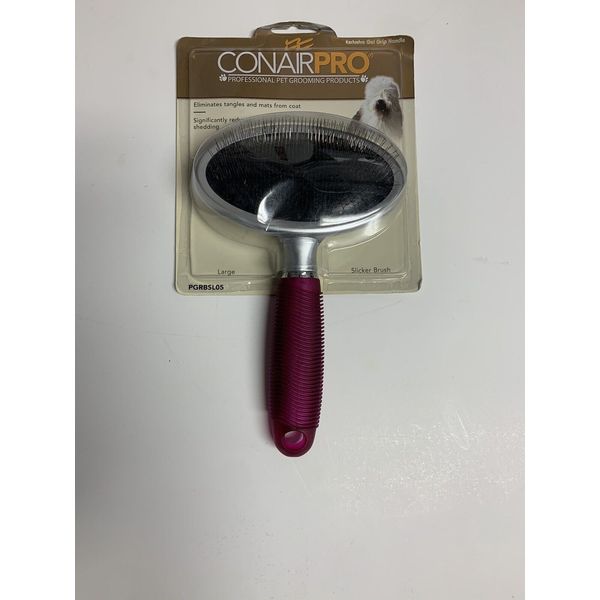 ConairPro Large Slicker Brush - BURGUNDY