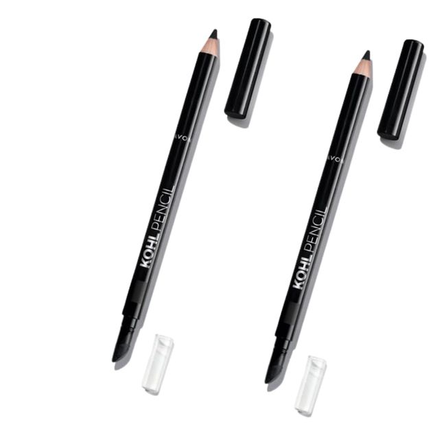 "Avon Kohl Pencil Eyeliner True Black - 2 Pack | Ultra-Soft Formula for Effortless Application | Intense, Long-Lasting Color that Stays Put All Day | Achieve Smudge-Proof Perfection!"
