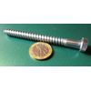 Zinc Hex Head Lag Screw 1/2 Hex Size 5/16 Thread x 3.50" Length, 50 pcs