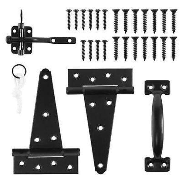 heavy duty gate hardware kitwith self locking gate latch2 pcs 6inch thinges1