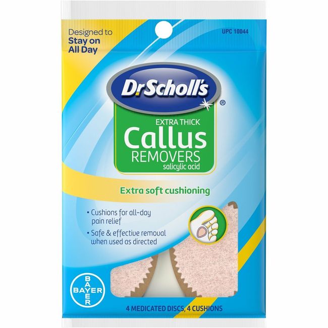 Dr. Scholl's Extra Thick Callus Remover Soft Cushioning Pain Relief All Day 4ct