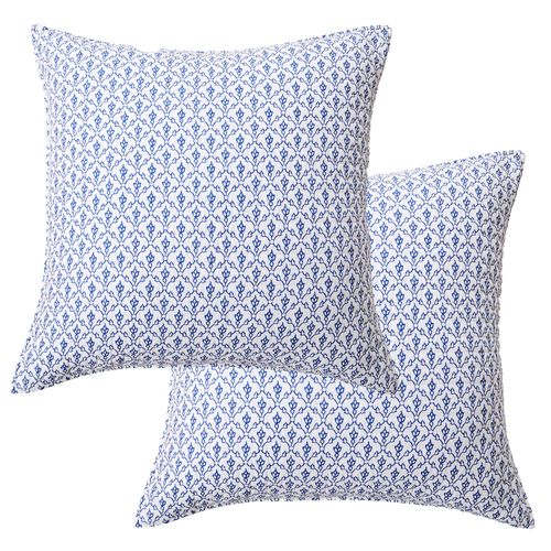 Levtex Home - Bennett - Quilted Euro Shams Set of Two (26 x 26 in.) - Mini Medallions - Cotton