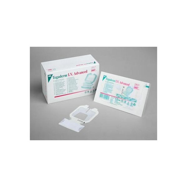3 M 34947 Tegaderm Iv Dressing Advanced Clear Film for Lines Peripherals, 6.5 x 7 cm, Pack of 100