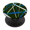 Seamless Blue and White Strips On Green Black Pattern PopSockets Swappable PopGrip