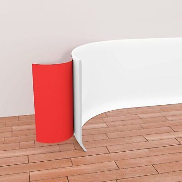 Flexible Baseboard Molding Trim, 4 Inch(W) x 20 Feet(L) Self-Adhesive Vinyl W...