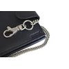 Personalised Black Engraved Genuine Real Soft Leather Chain Wallet